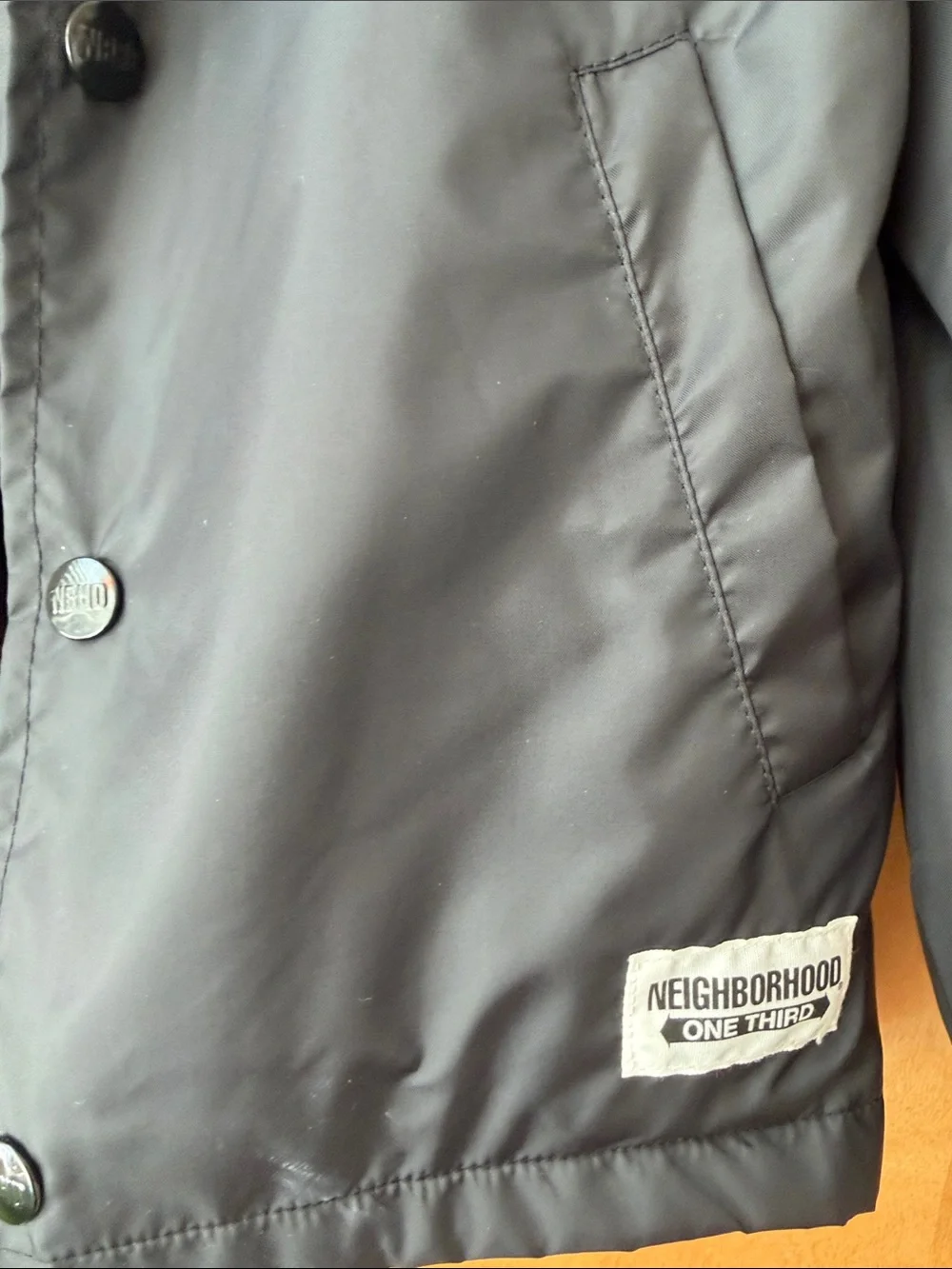 Neighborhood Kids Black NBHD Logo Coach Jacket